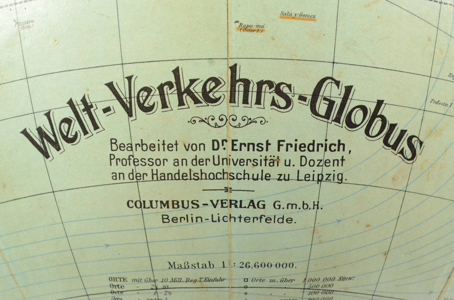 Globi-mappamondi antichi/1795-Globo Columbus 1920