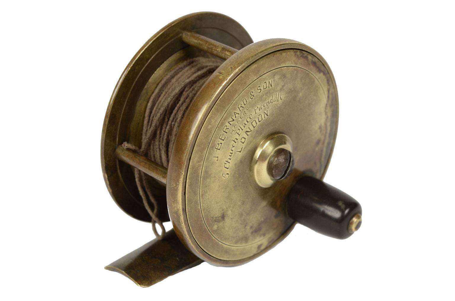 Nautical antiques/4225-Brass fishing reel