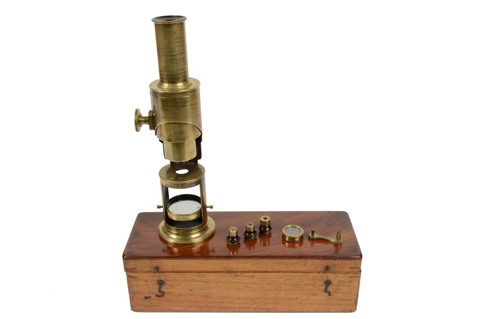 Old medical instruments/4284-Brass drum microscope