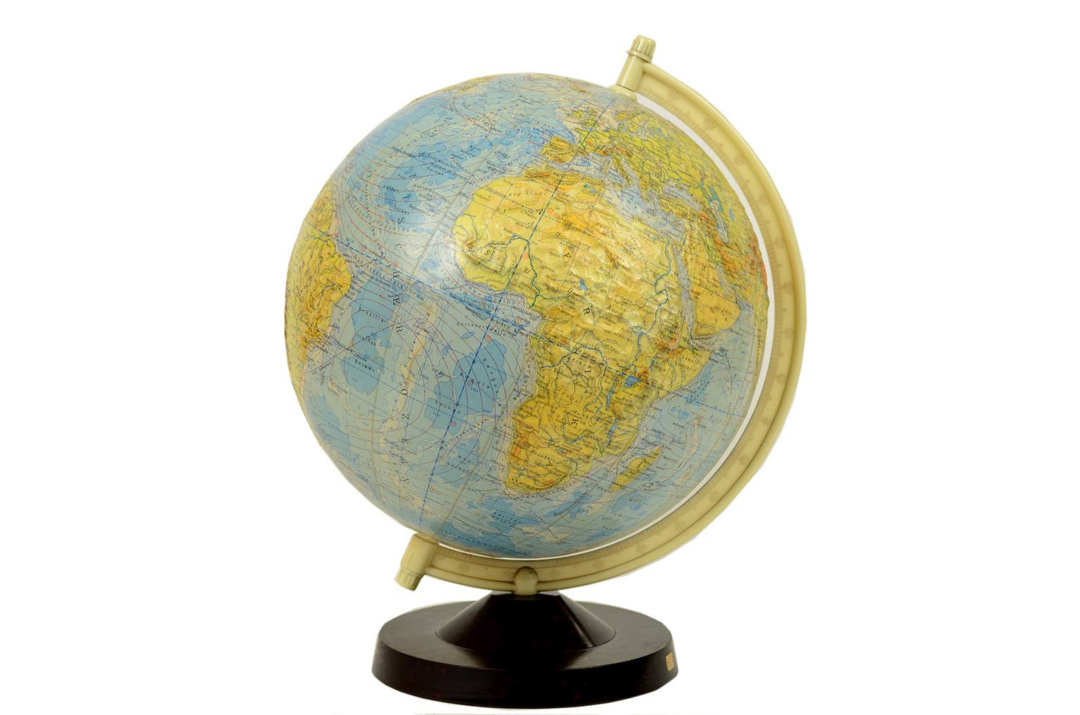 Antique globes-world maps/4548-Rath physical globe