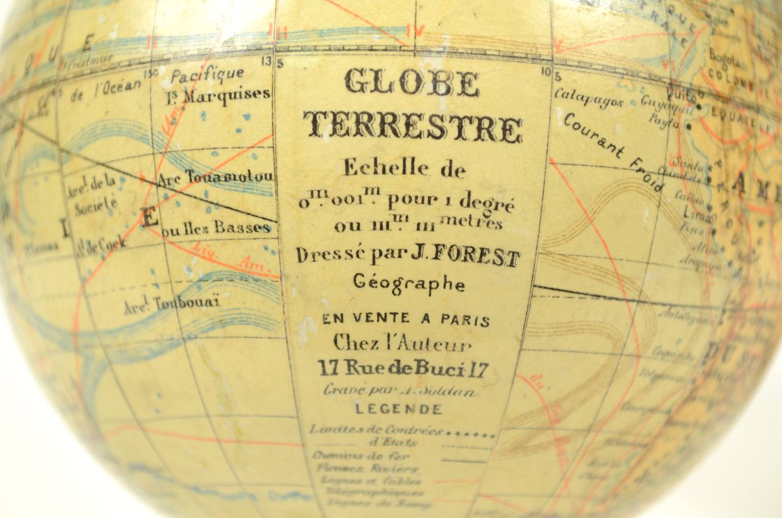 Antique globes-world maps/4582-French globe