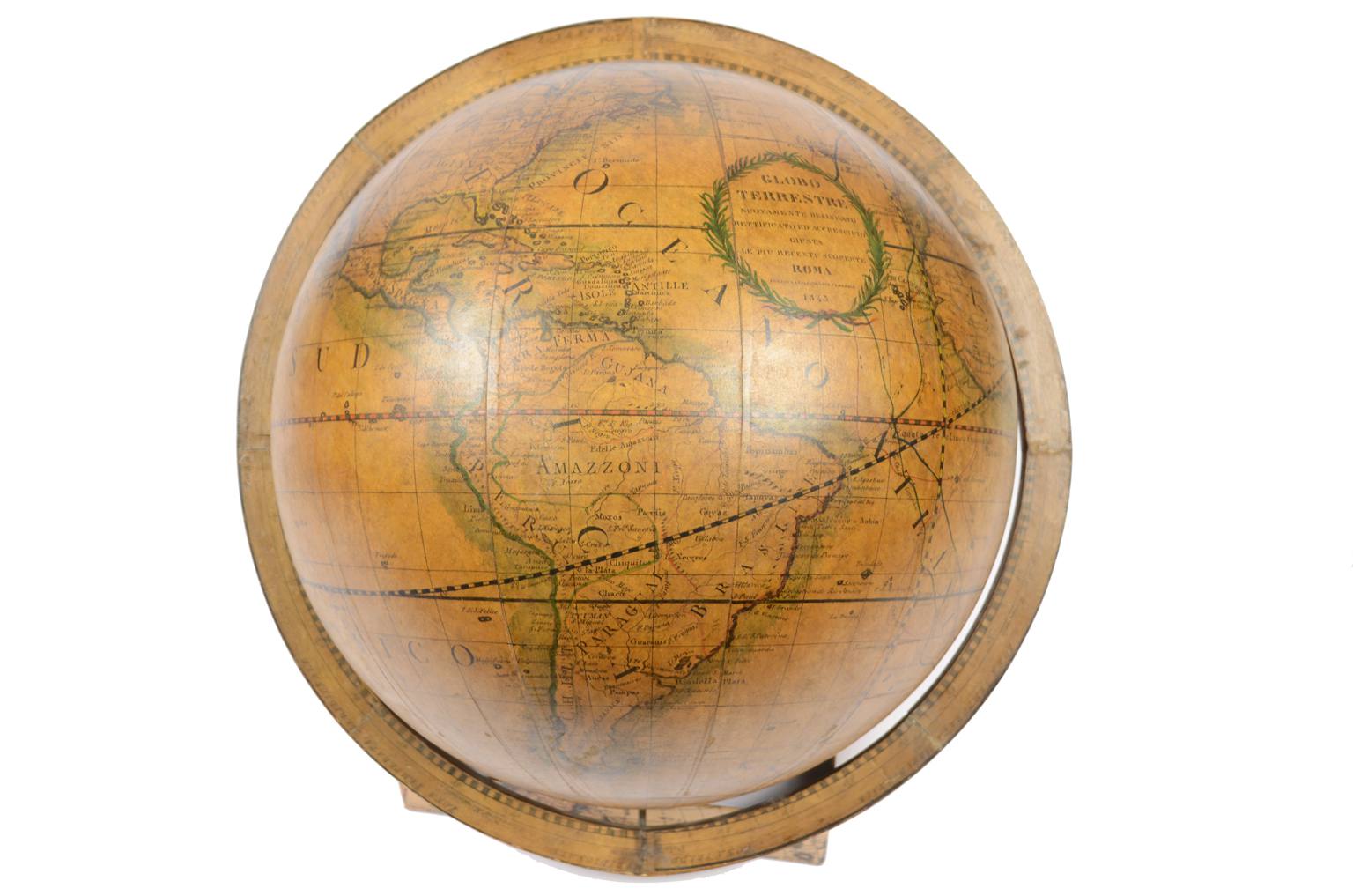 Antique globes-world maps/477A-Antique globe Cassini