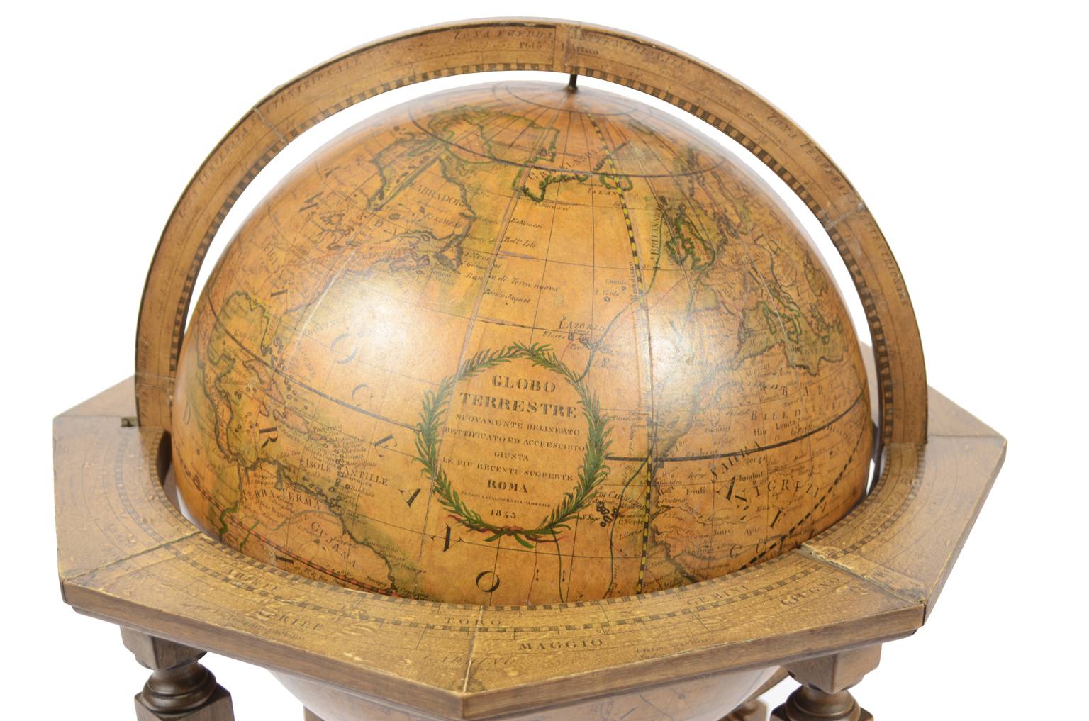 Antique globes-world maps/477A-Antique globe Cassini