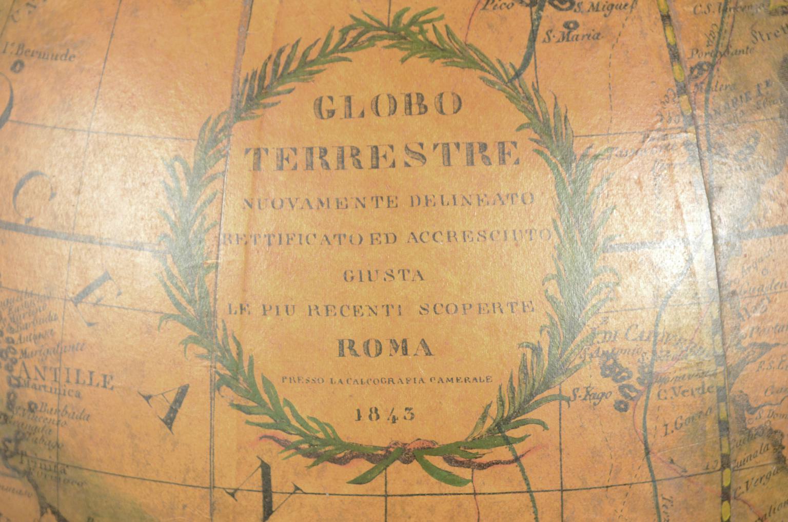 Antique globes-world maps/477A-Antique globe Cassini