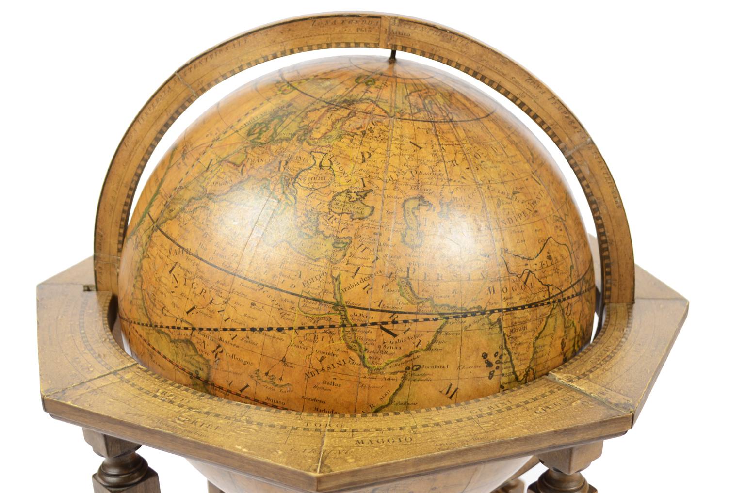 Antique globes-world maps/477A-Antique globe Cassini