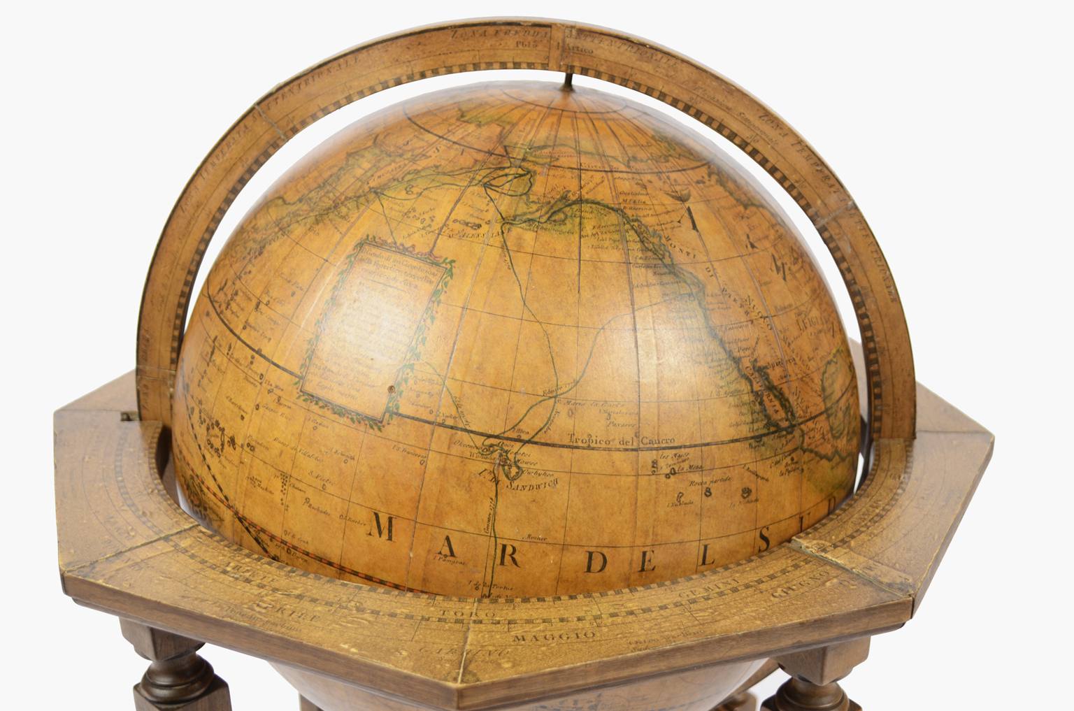 Antique globes-world maps/477A-Antique globe Cassini