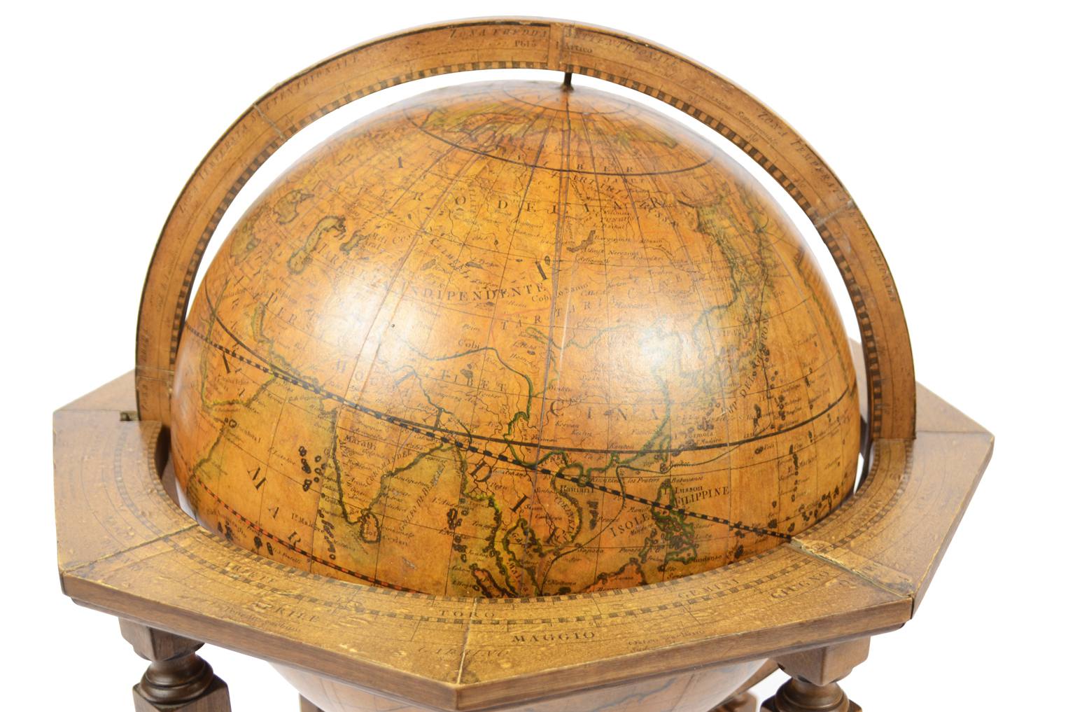 globesworld maps/Code 477A Antique globe Cassini