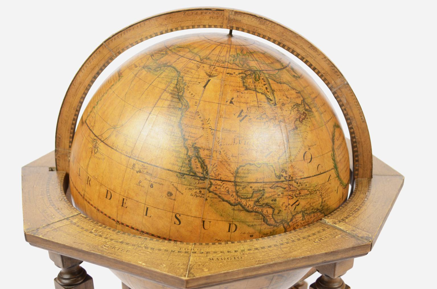 Antique globes-world maps/477A-Antique globe Cassini