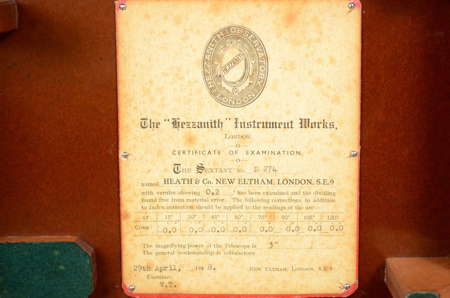 Nautical antiques/5240-Hezzanith sextant