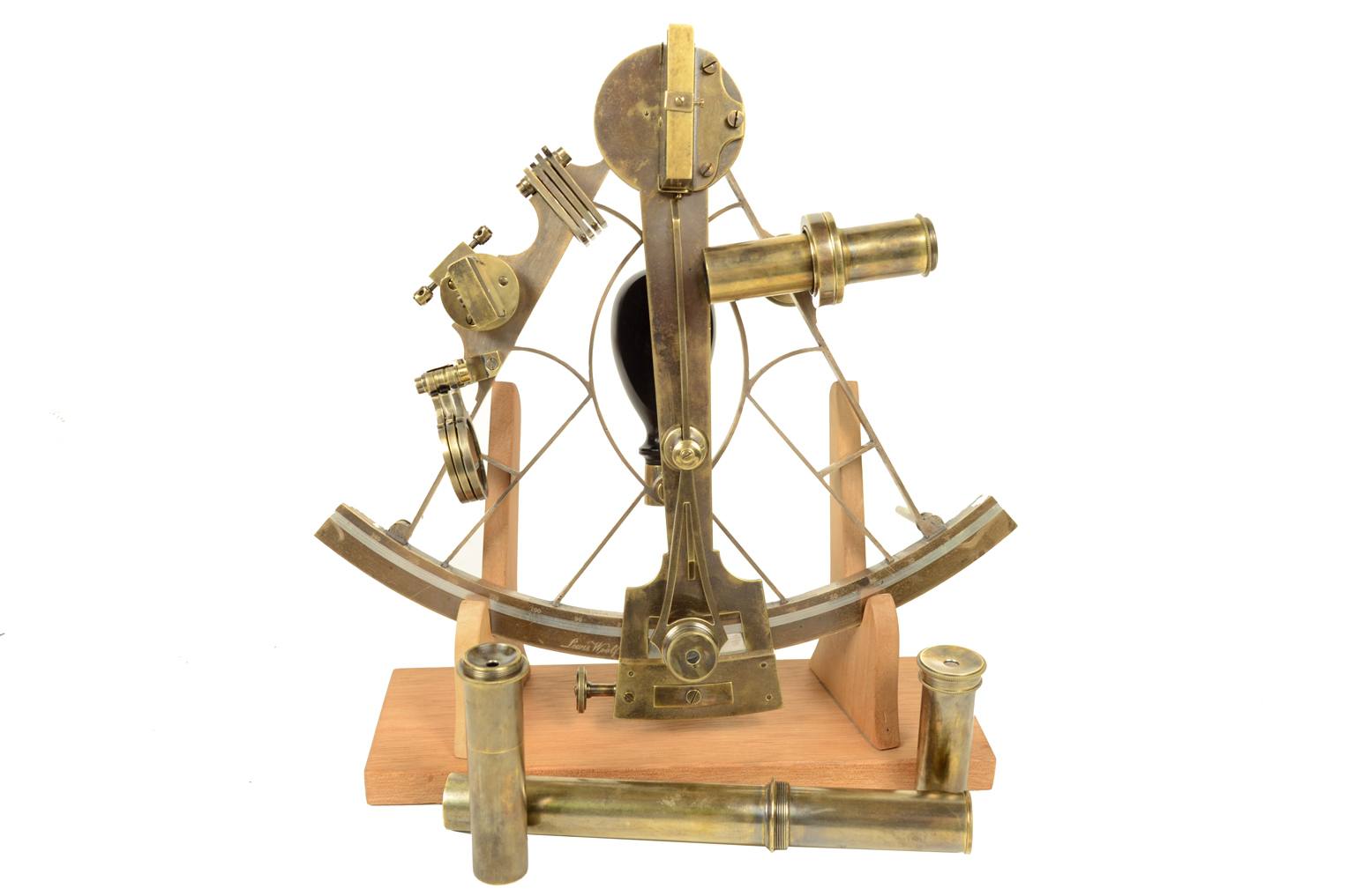 Nautical antiques/5277-English brass sextant