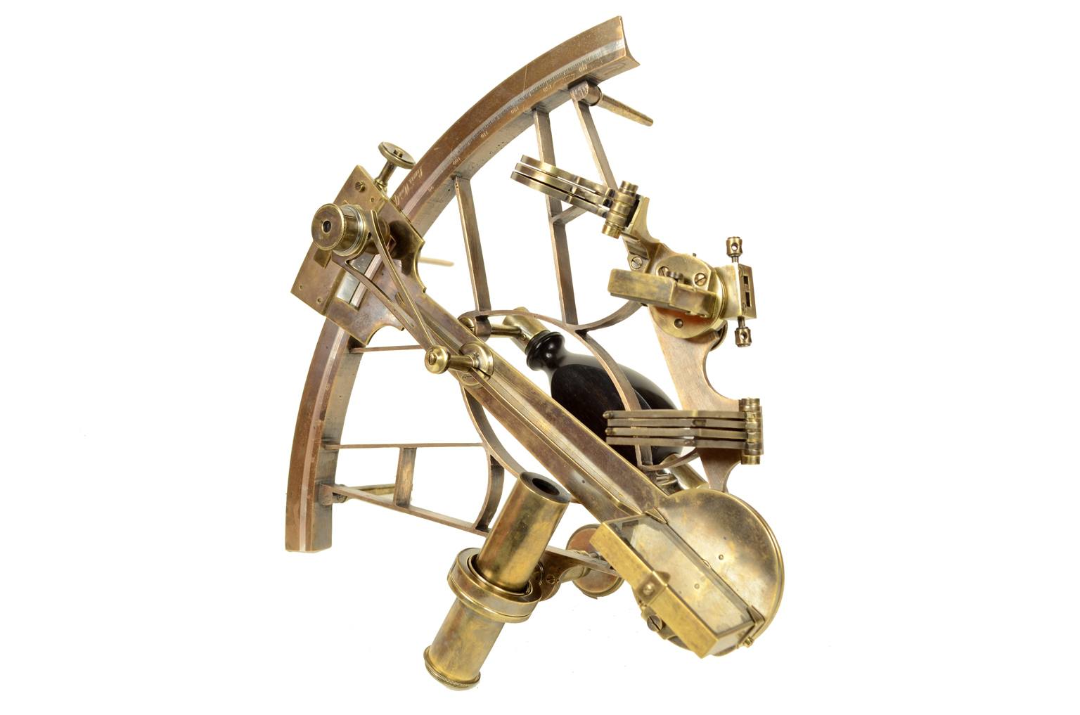 Nautical antiques/5277-English brass sextant