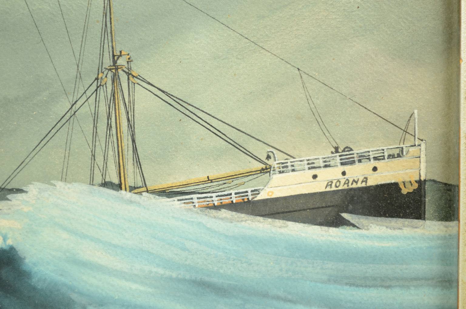 Nautical antiques/5489-Nautical votive painting