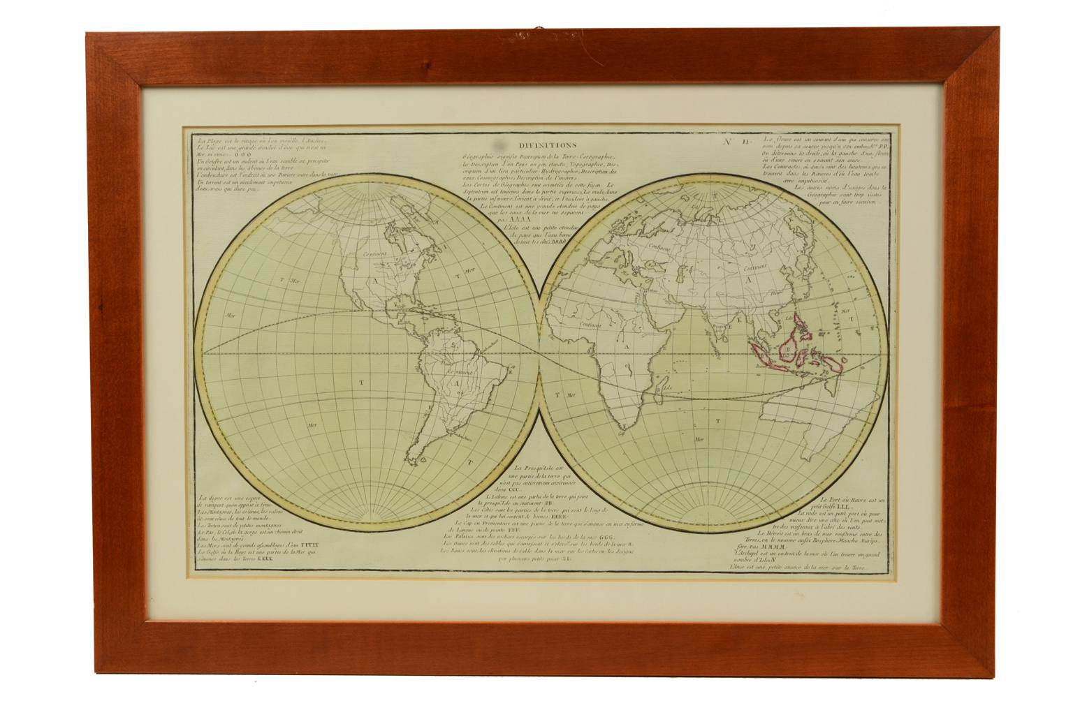 Antique globes-world maps/608-Antique geographic map