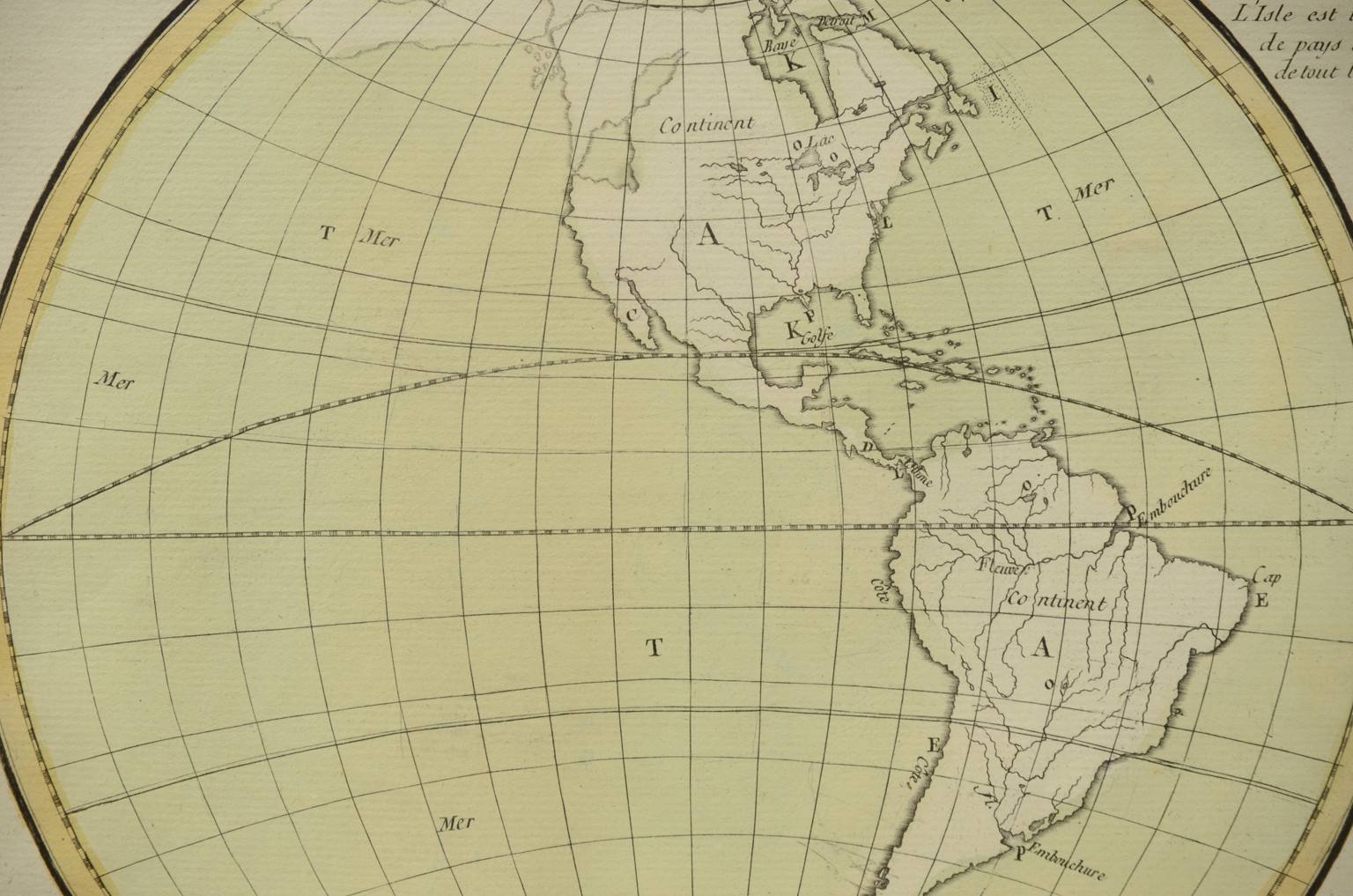 Globi-mappamondi antichi/608-Carta geografica epoca