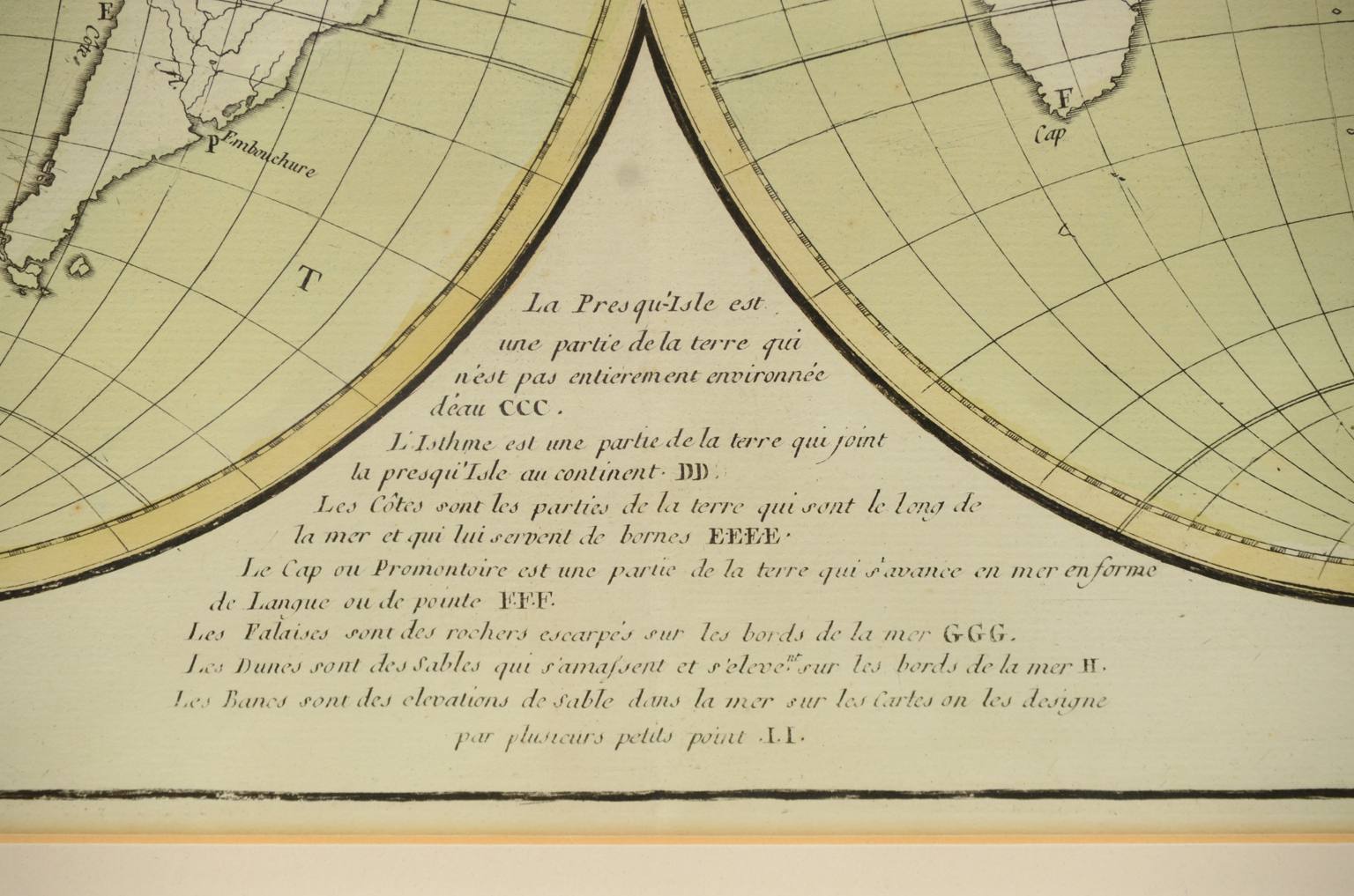 Antique globes-world maps/608-Antique geographic map
