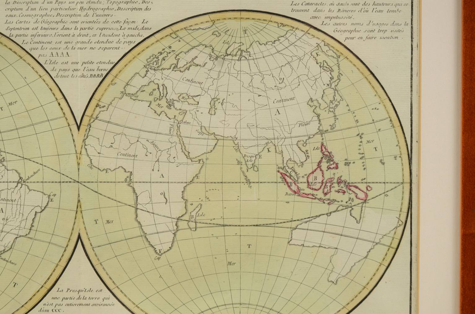 Globi-mappamondi antichi/608-Carta geografica epoca