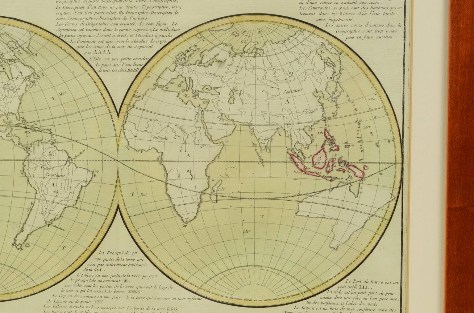 Globi-mappamondi antichi/608-Carta geografica epoca