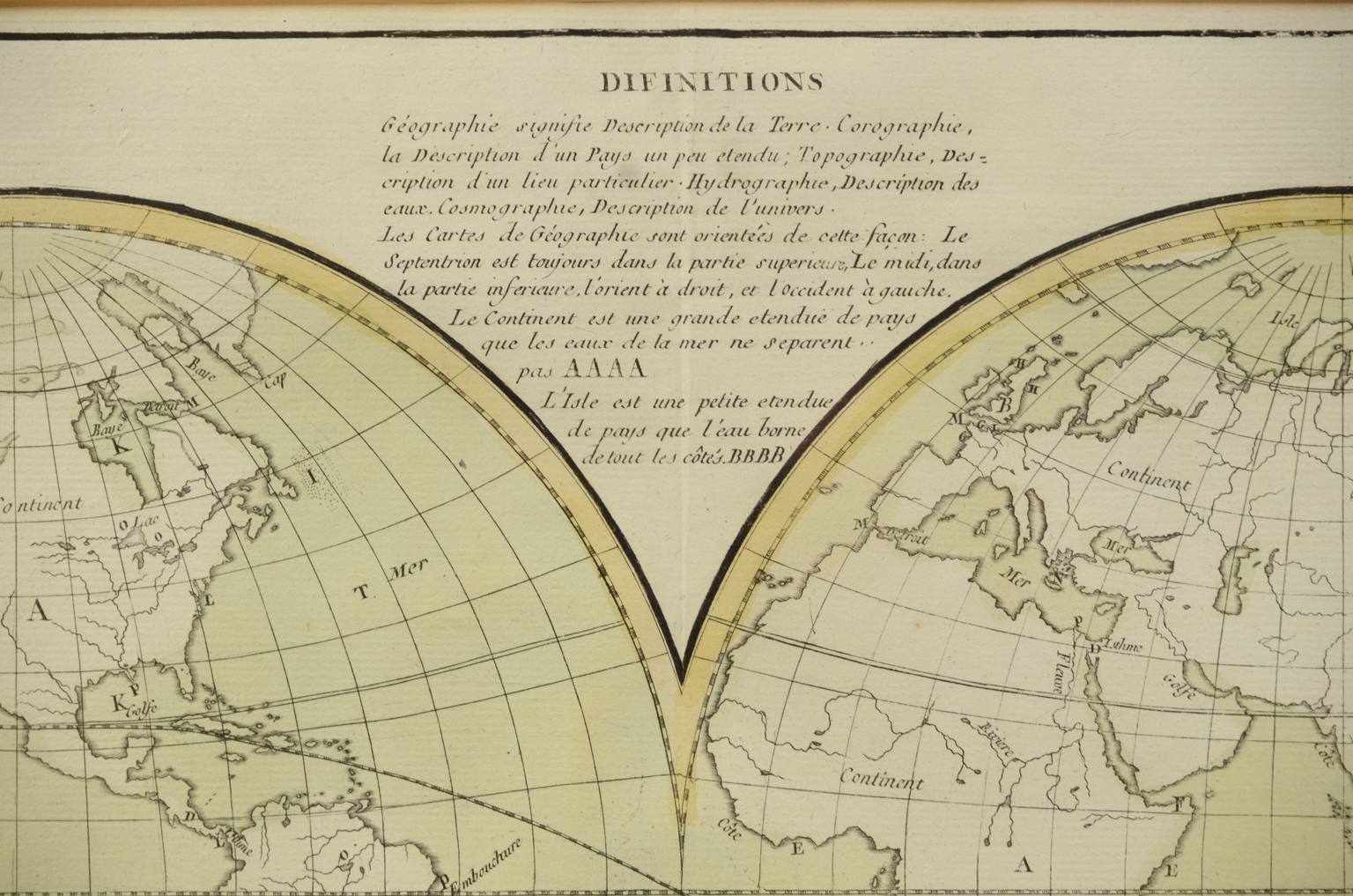 Globi-mappamondi antichi/608-Carta geografica epoca