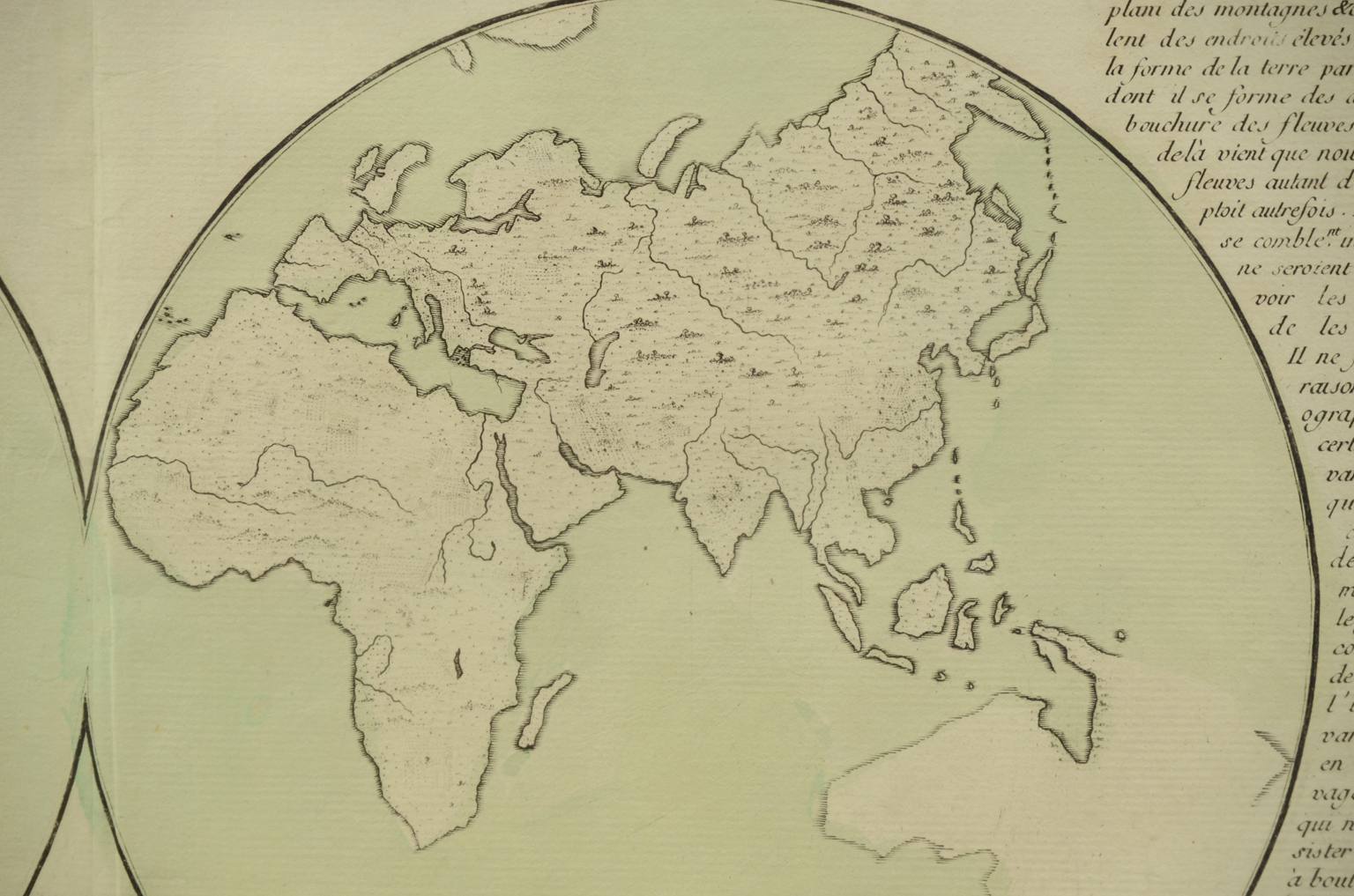 Globi-mappamondi antichi/611-Carta geografica epoca