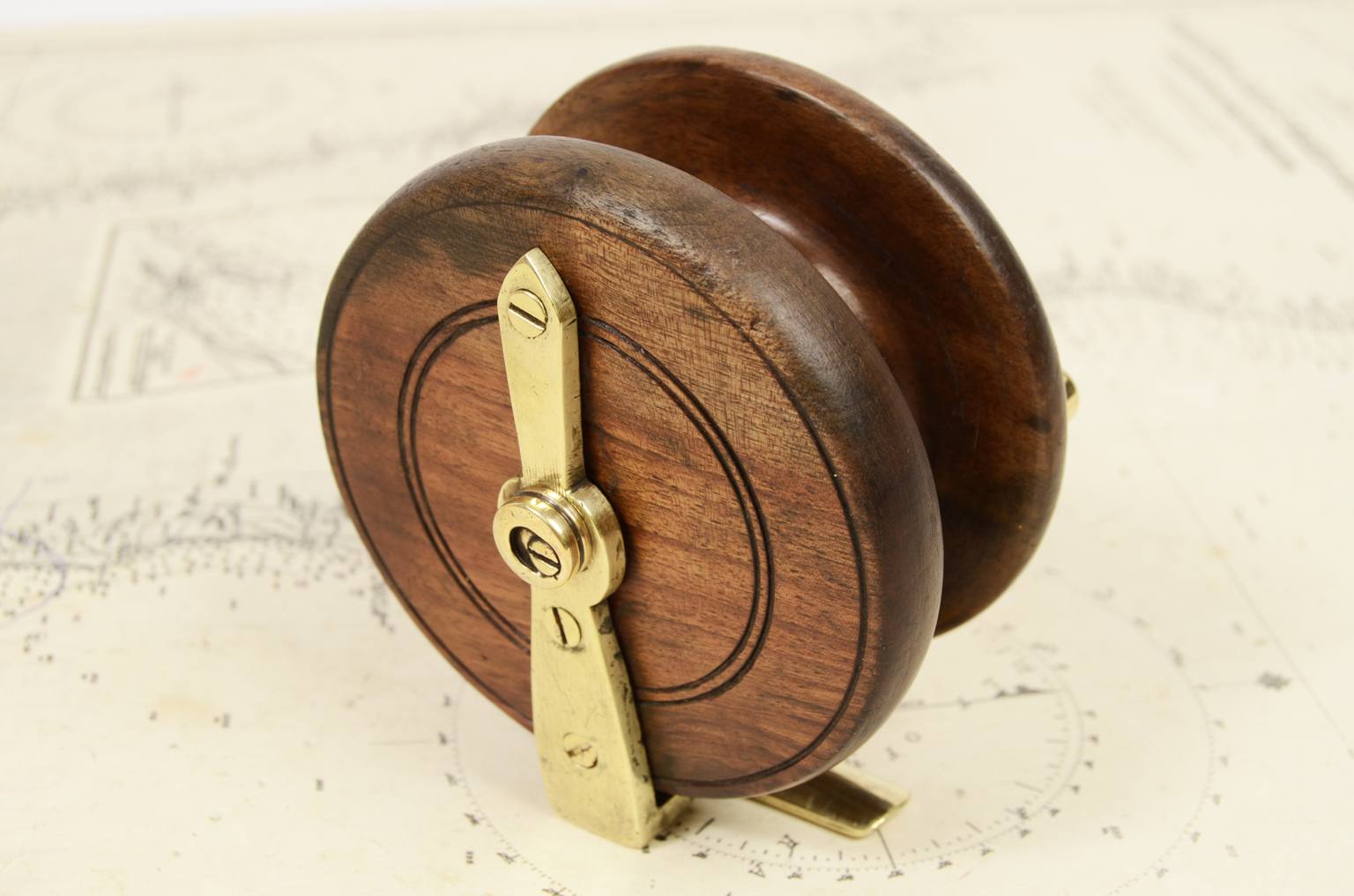 Antiquariato nautico/6340B-Mulinello da pesca