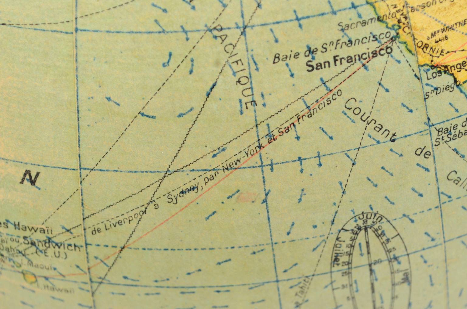 Antique globes-world maps/6657-Vintage globe