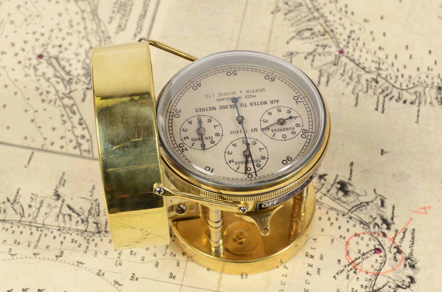 Antique measuring instruments/6897b-Antique Anemometer