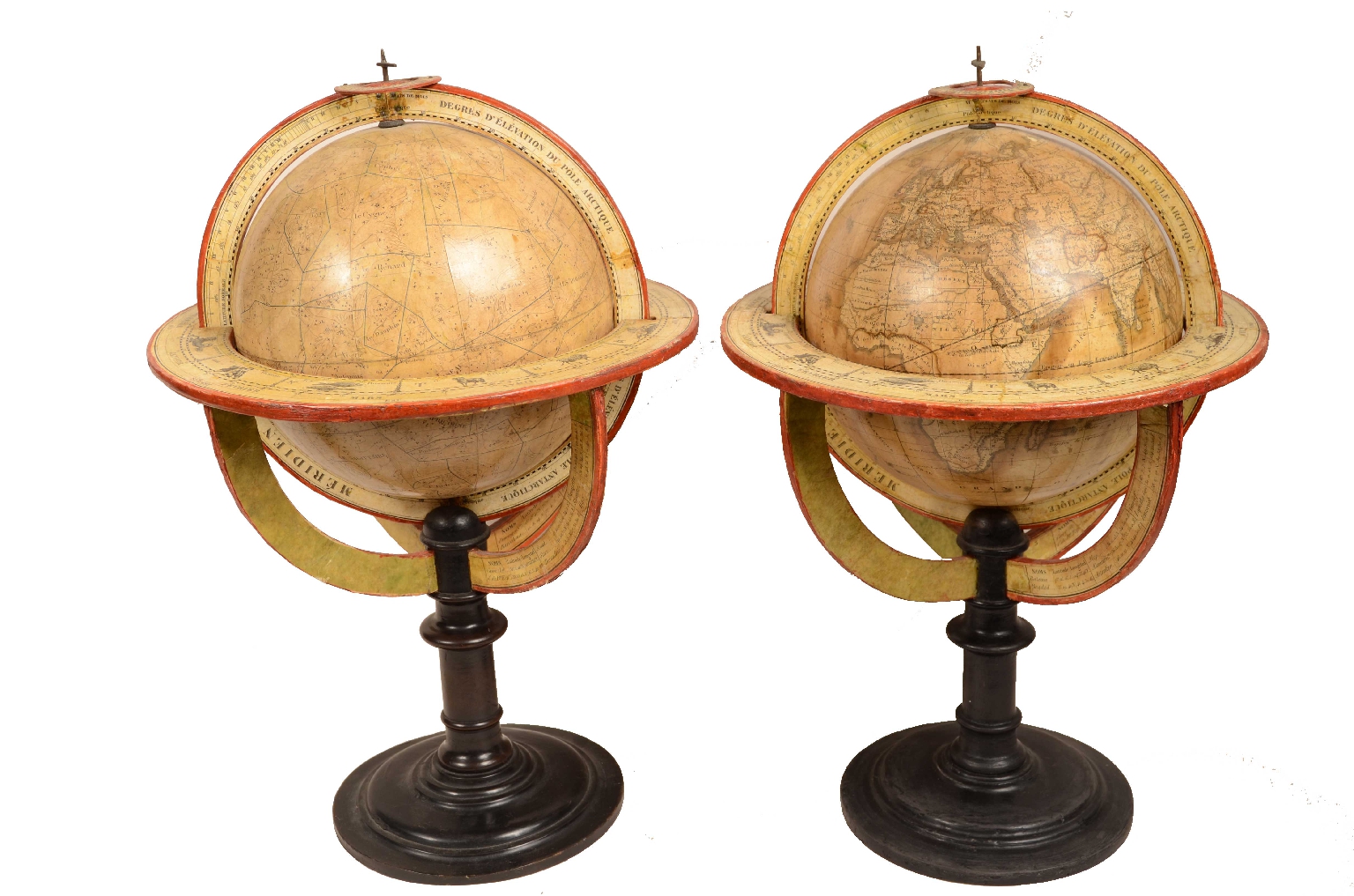 Antique globes-world maps/703-Antiques Pair Globes