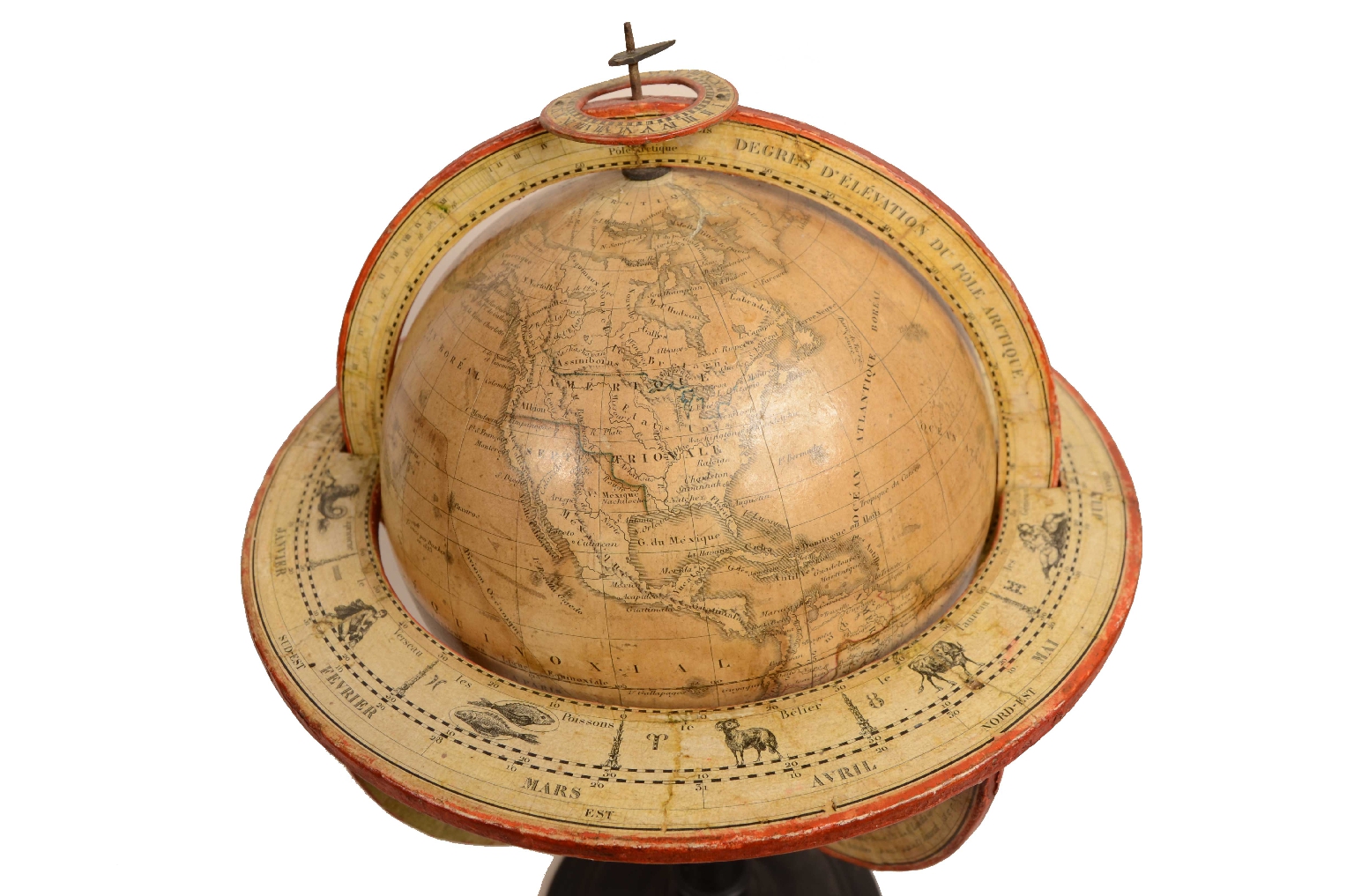 Antique globes-world maps/703-Antiques Pair Globes