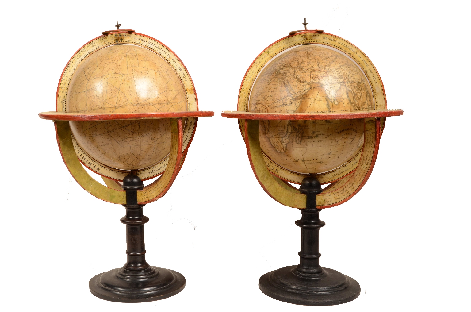 Antique globes-world maps/703-Antiques Pair Globes