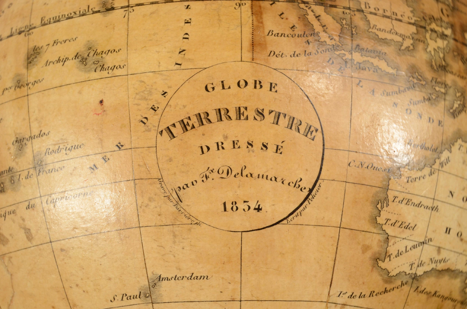 Antique globes-world maps/703-Antiques Pair Globes