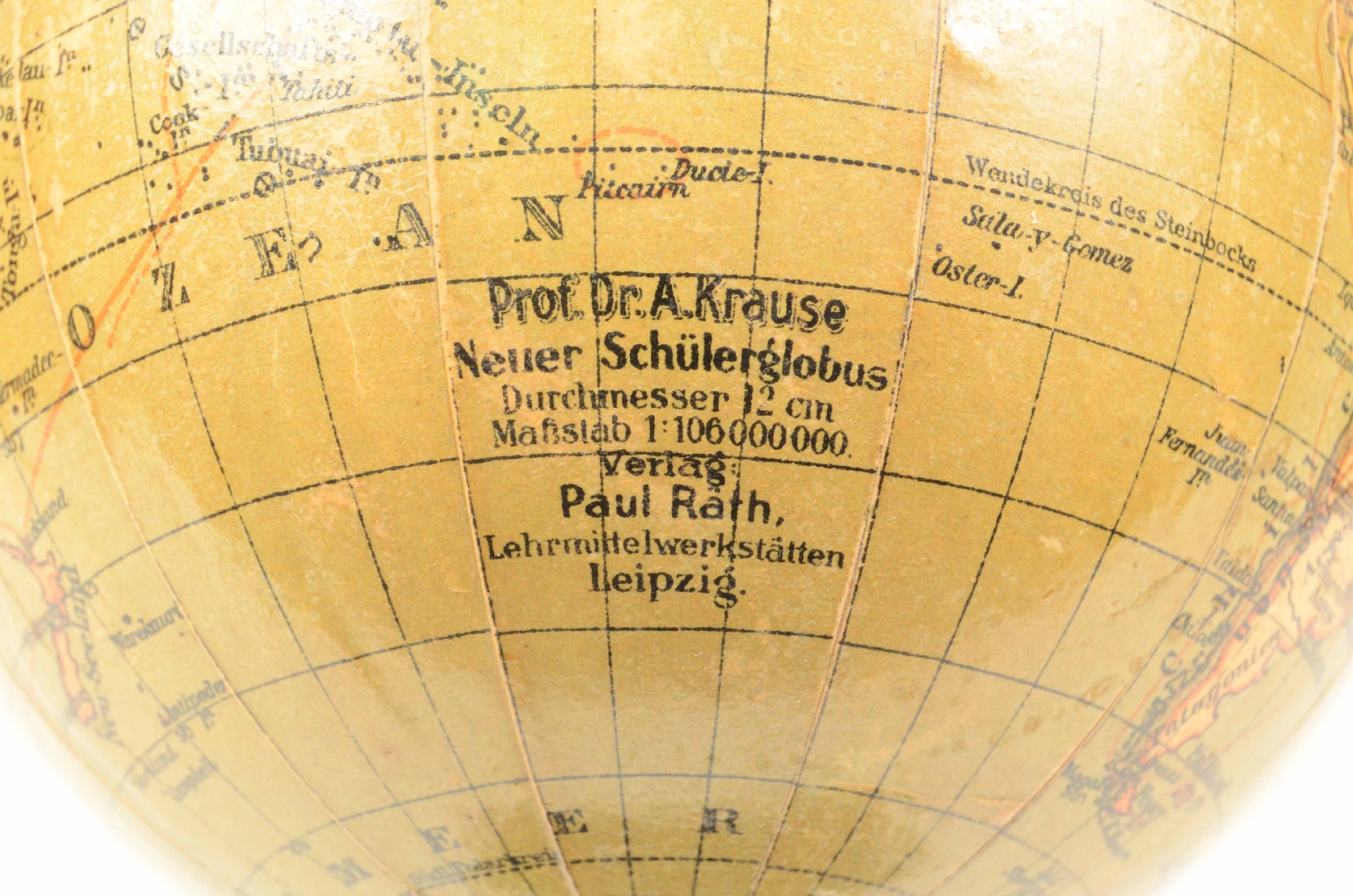 Globi-mappamondi antichi/7219d-Piccolo Globo Terrestre