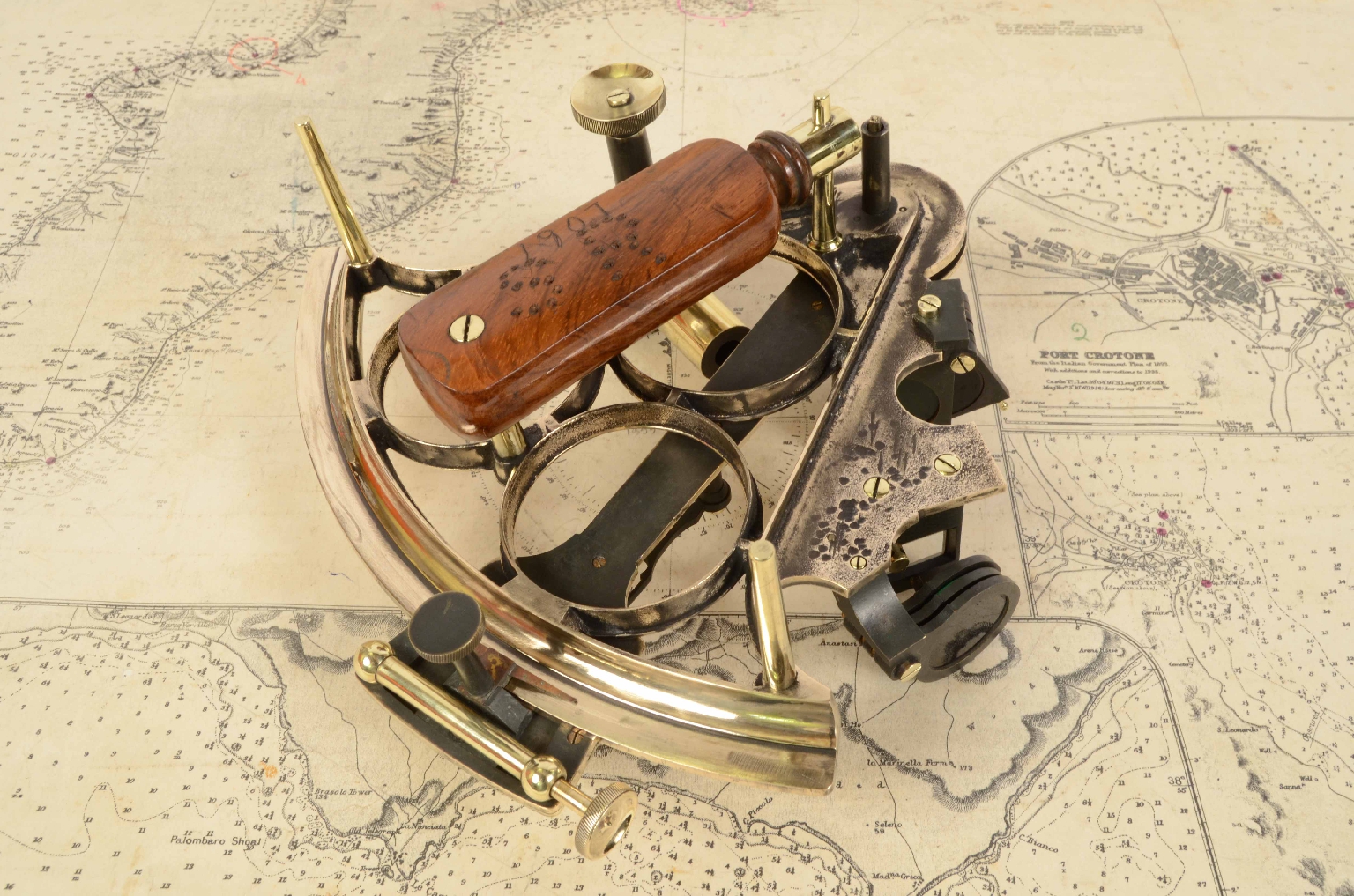 Nautical antiques/7433-Antique Sextant