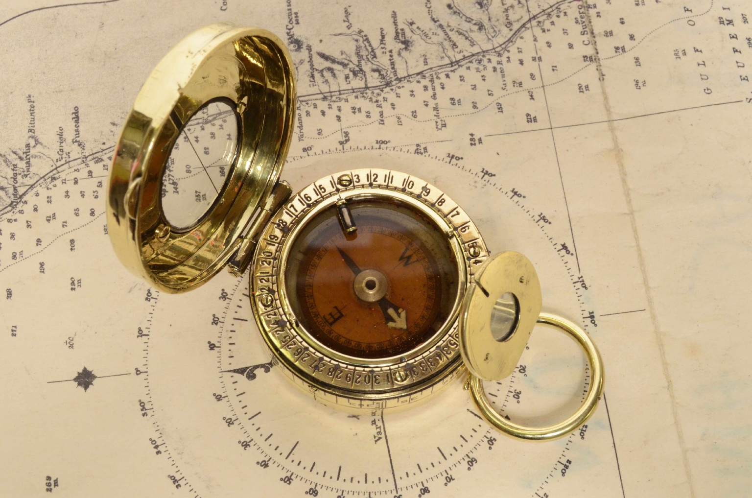 Antique compasses/7456-Pocket Nautical Compass
