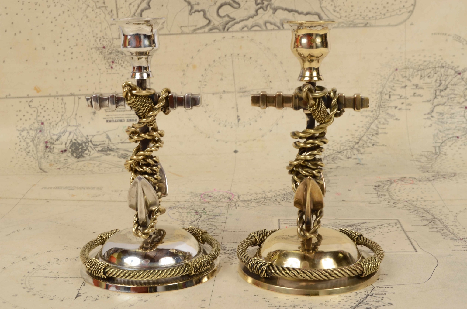 Nautical antiques/7481-Candlesticks