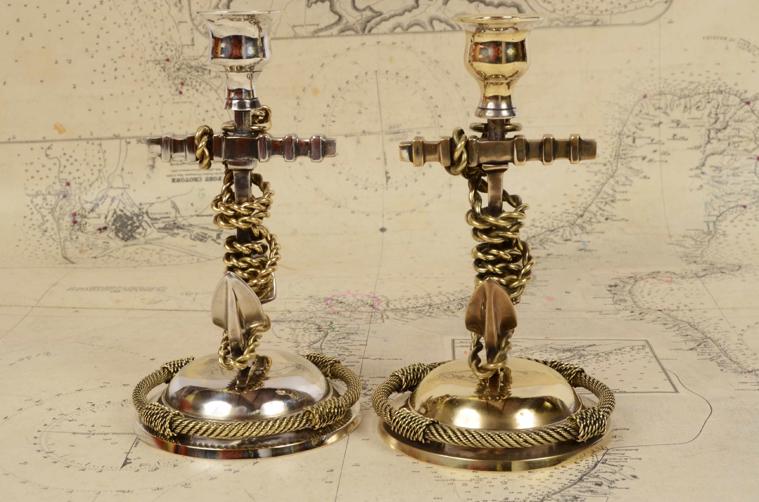 Nautical antiques/7481-Candlesticks