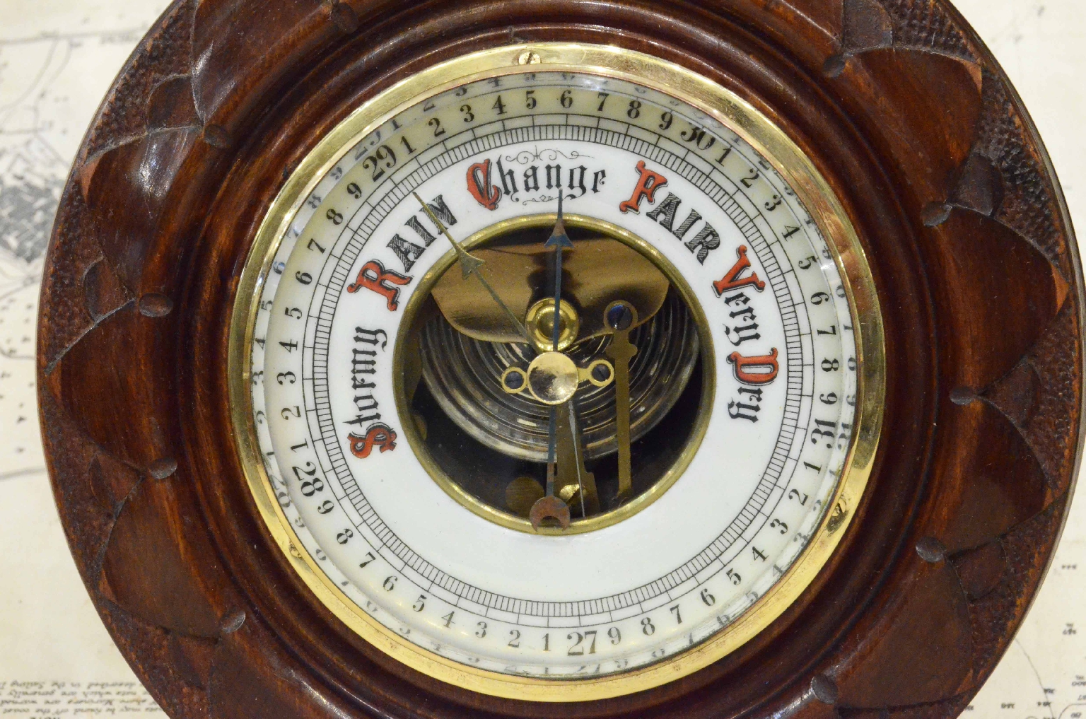Antique barometers/7509-Aneroid Barometer
