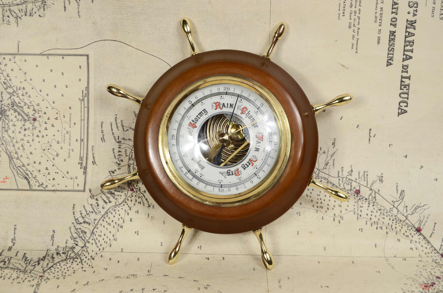 e-Shop/Antique barometers/Code 7784a Aneroid Barometer