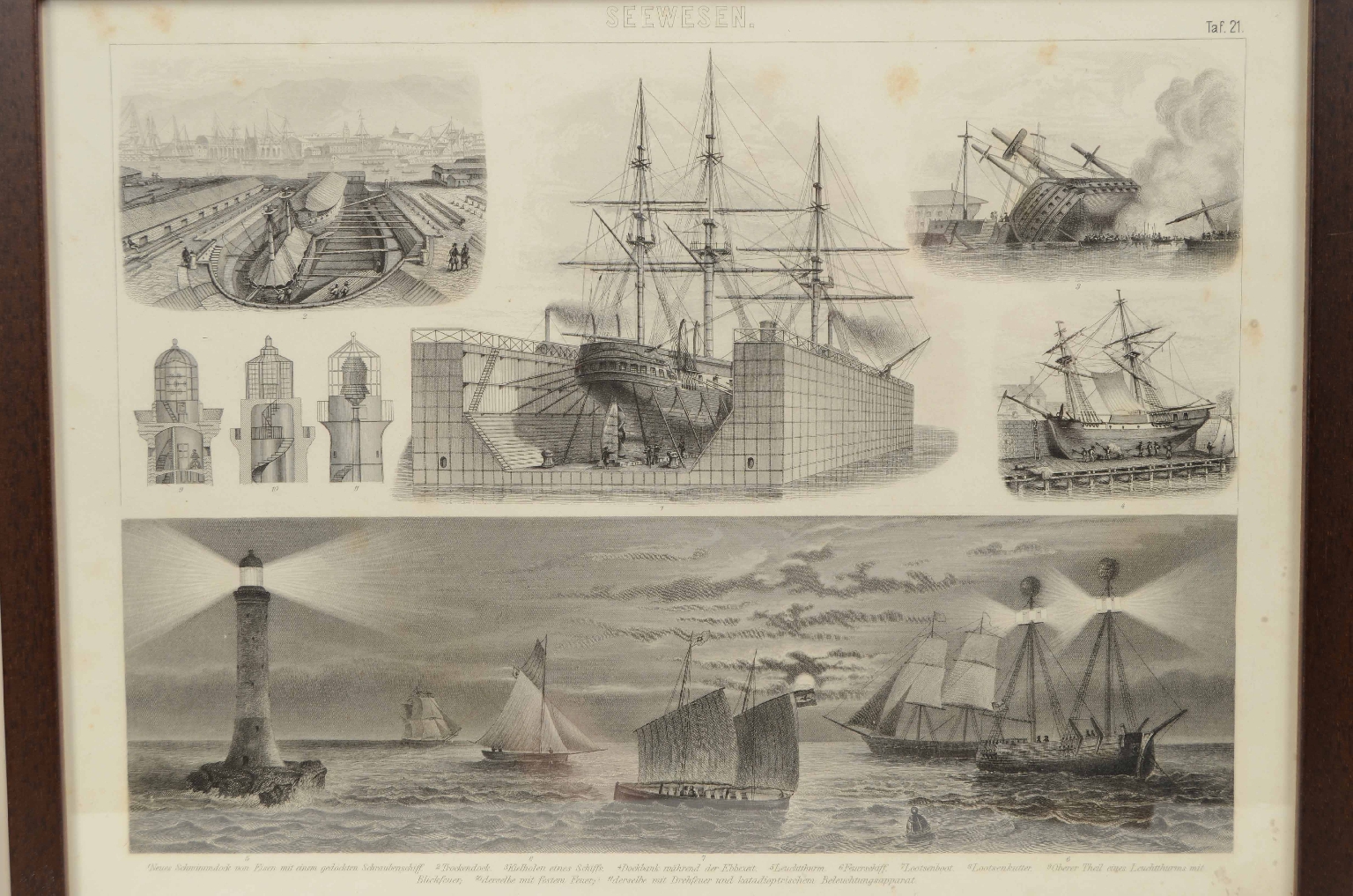 Antiquariato nautico/7823-Stampa Brockhaus