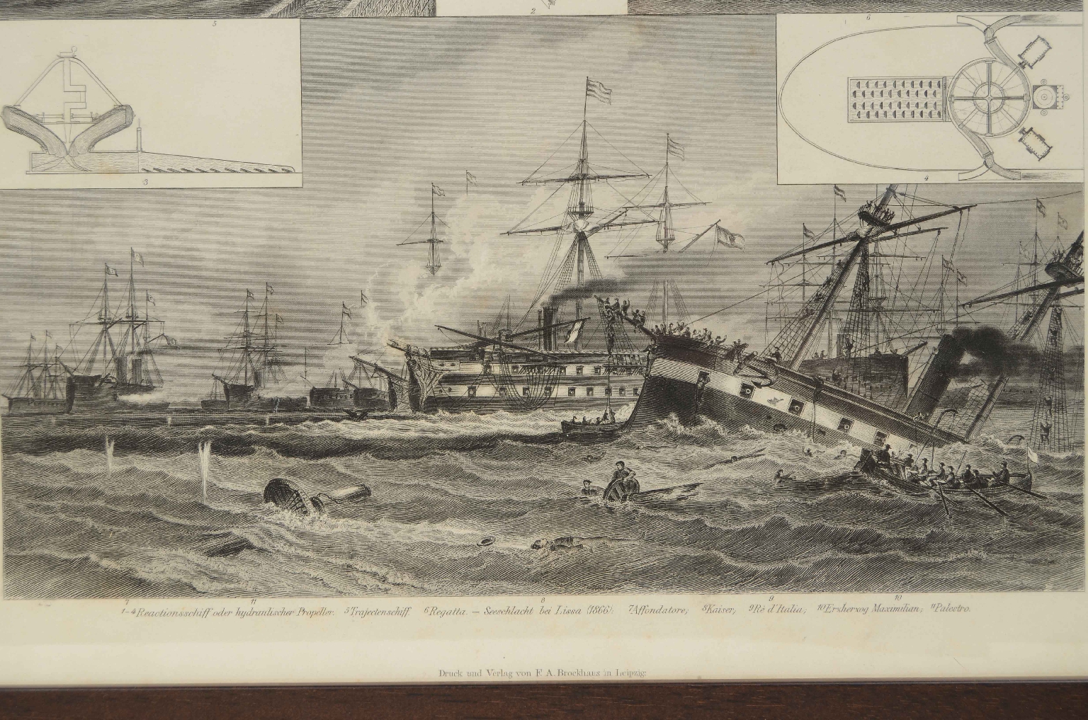 Antiquariato nautico/7825-Stampa Brockhaus