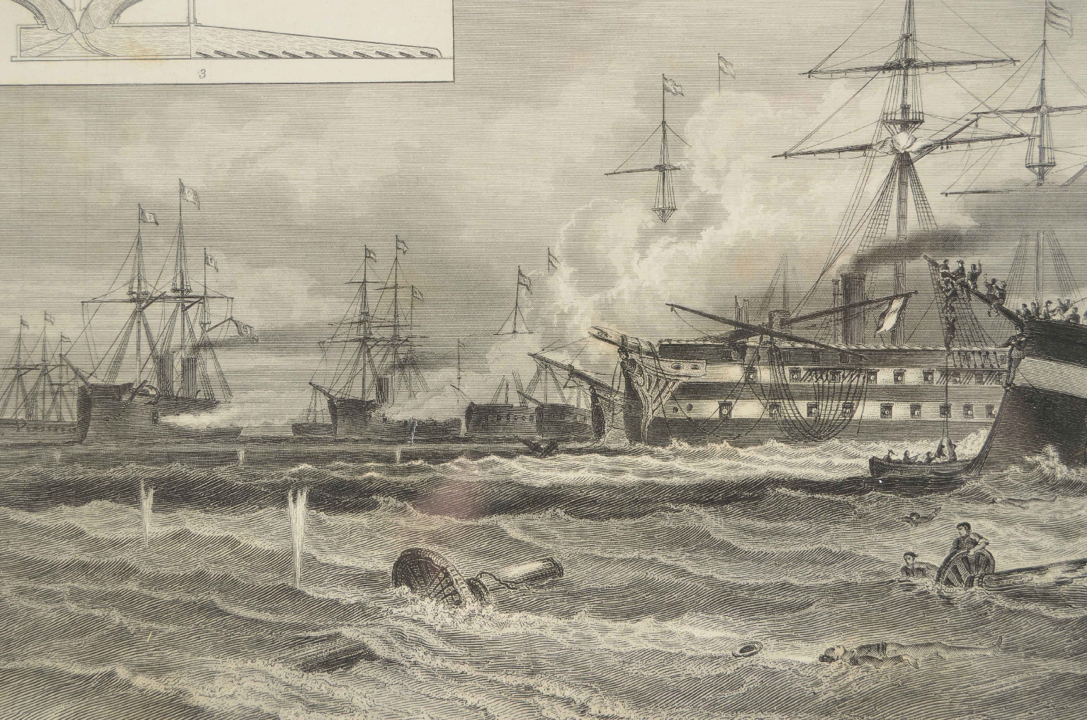 Antiquariato nautico/7825-Stampa Brockhaus