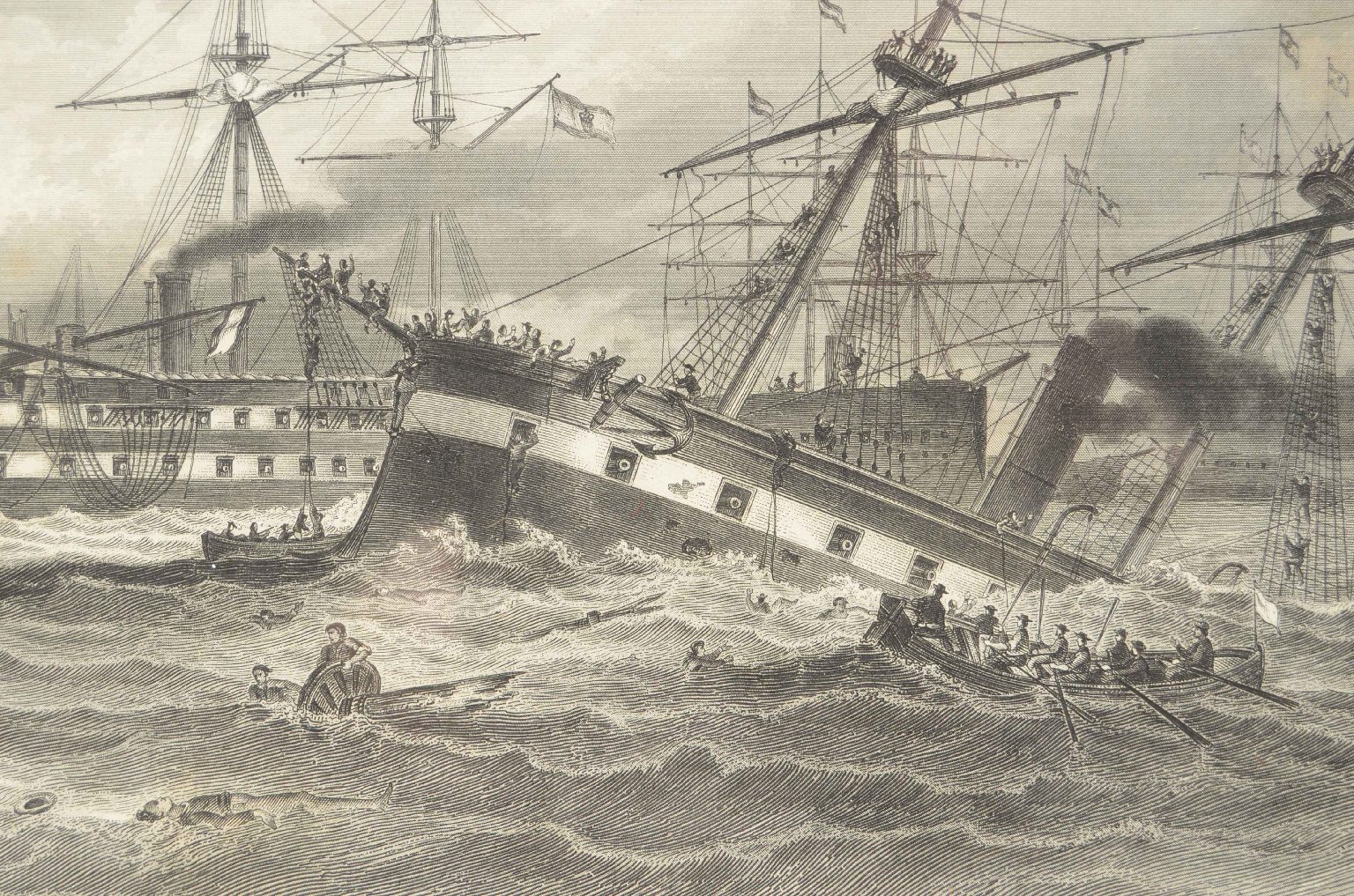 Antiquariato nautico/7825-Stampa Brockhaus