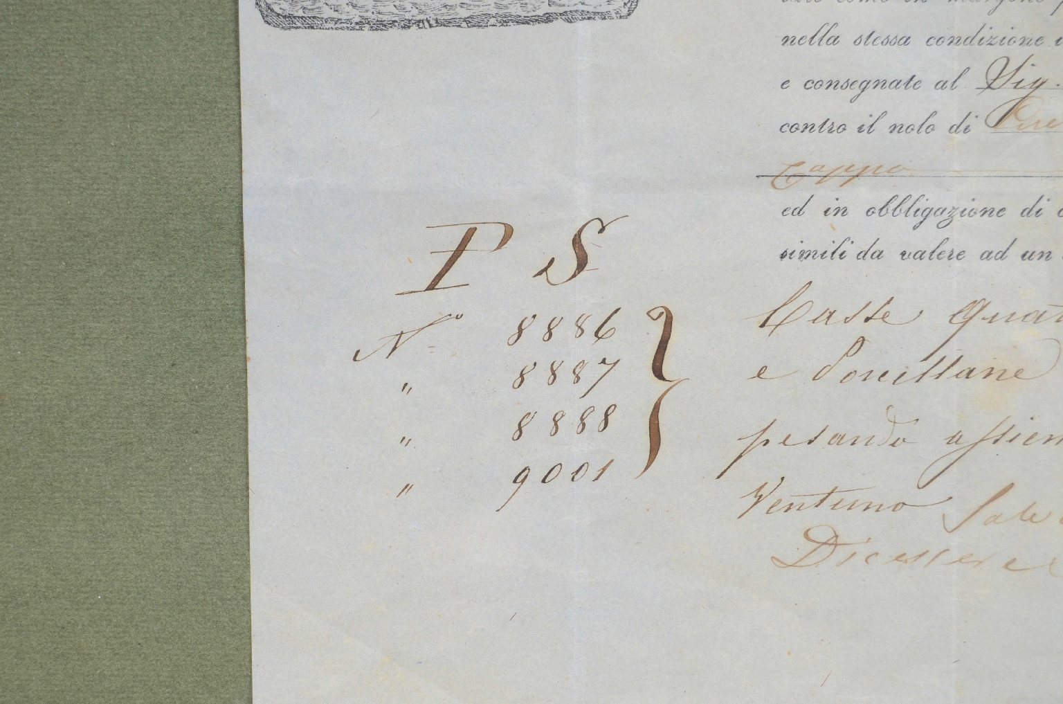 Antiquariato nautico/7827-Bolla Trasporto Marittimo