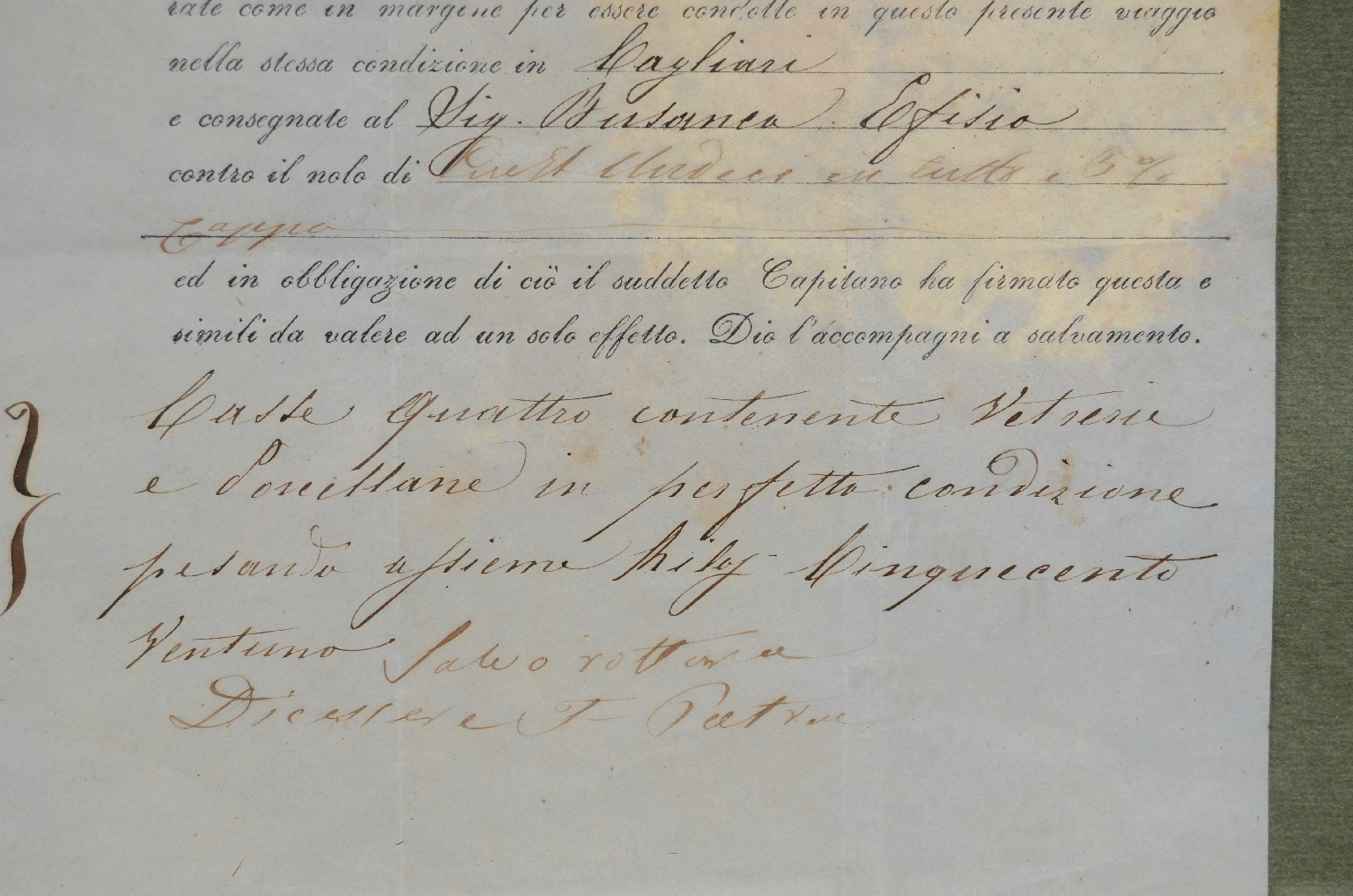 Antiquariato nautico/7827-Bolla Trasporto Marittimo