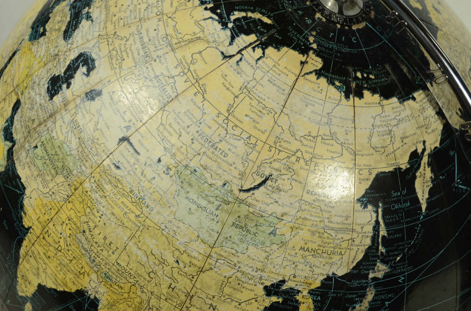 Globi-mappamondi antichi/8140-Globo Terrestre Nero