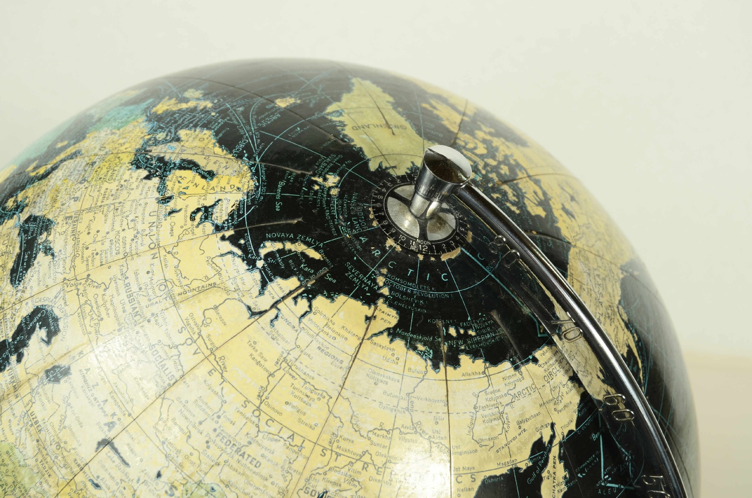 Globi-mappamondi antichi/8140-Globo Terrestre Nero