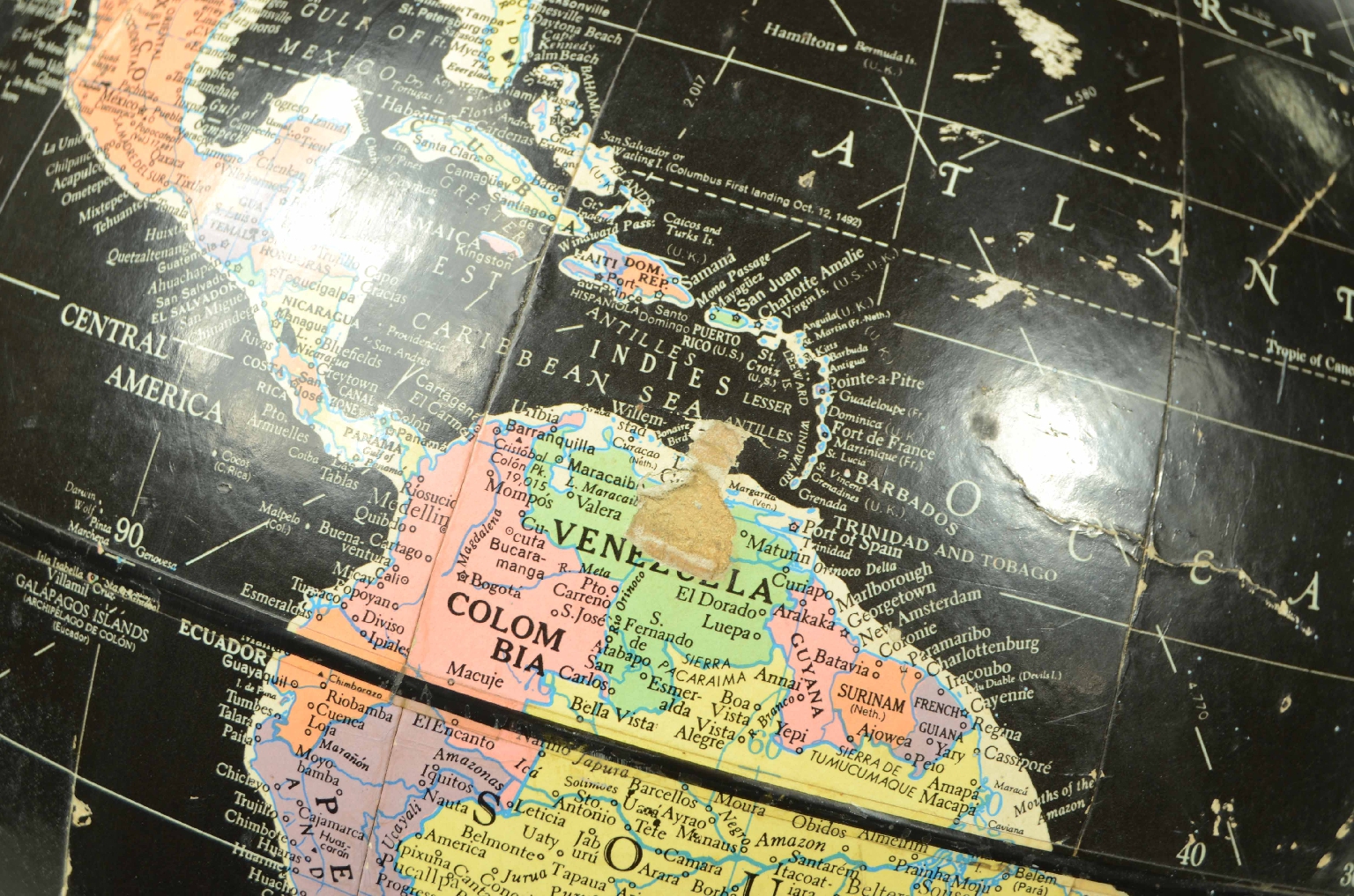 Globi-mappamondi antichi/8148-Globo Terrestre Nero