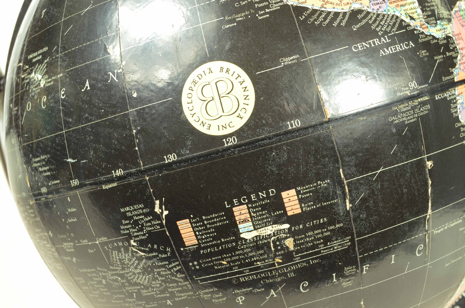 Globi-mappamondi antichi/8148-Globo Terrestre Nero