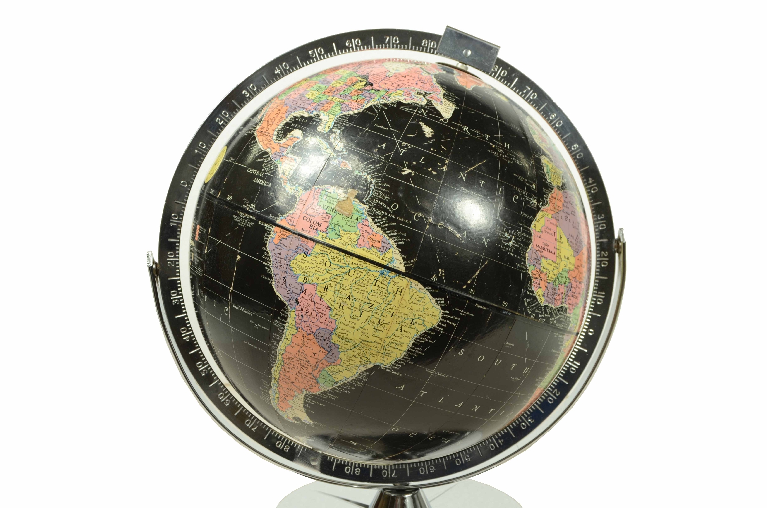 Antique globes-world maps/8148-Black Terrestrial Globe