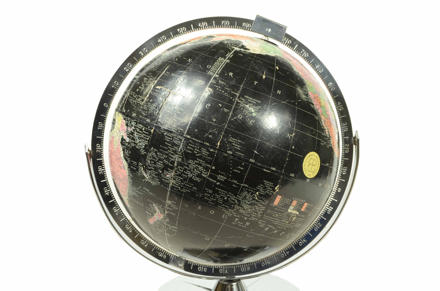 Antique globes-world maps/8148-Black Terrestrial Globe