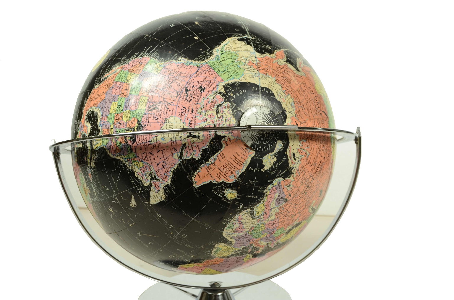 Antique globes-world maps/8148-Black Terrestrial Globe